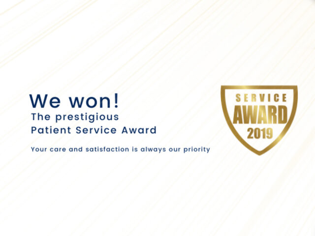 WhatClinic Service Award 2019 badge awarded to EsteNove for excellence in service.