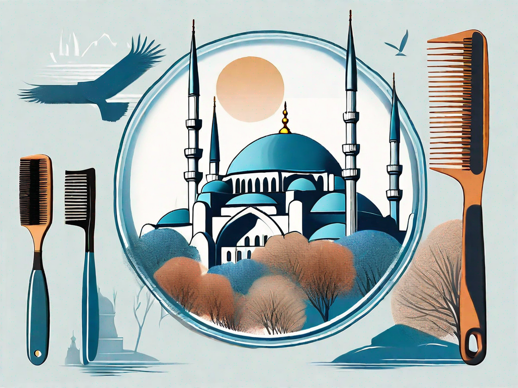 Scenic istanbul landmarks like the blue mosque or the bosphorus bridge during different seasons