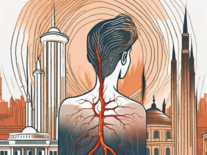 A hair follicle being transplanted into a stylized