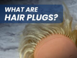 babydoll's head with hair plugs, text saying what are hair plugs