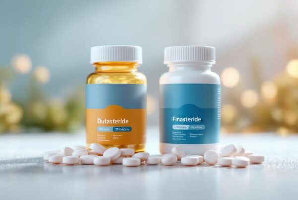 A photograph of a side-by-side comparison of dutasteride and finasteride tablets