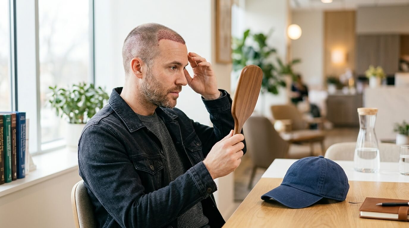 when can i wear a hat after hair transplant